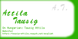 attila tausig business card